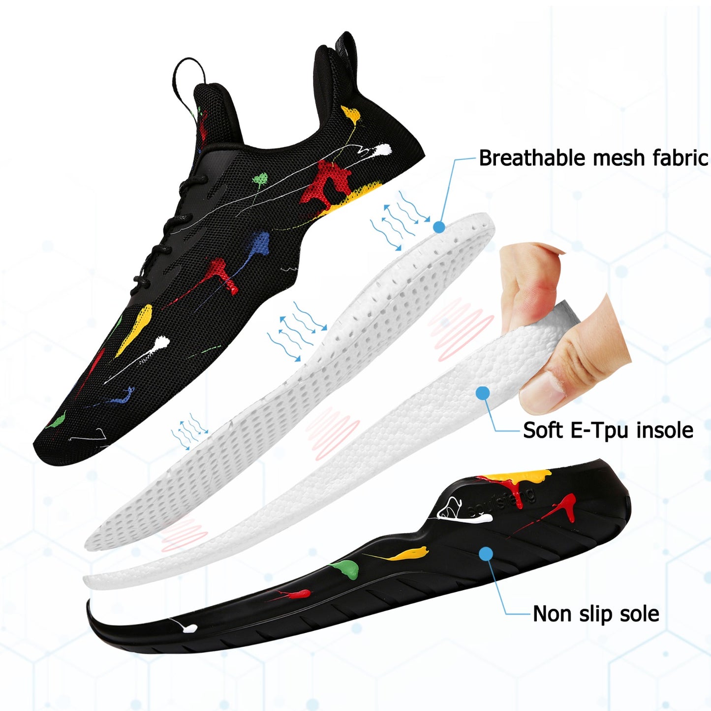 lightweight olympix spray sneaker