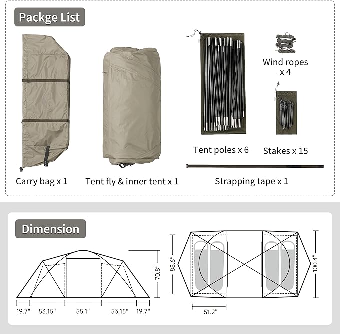 Soulsfeng SummitHaven Hot Tent with Stove Jack