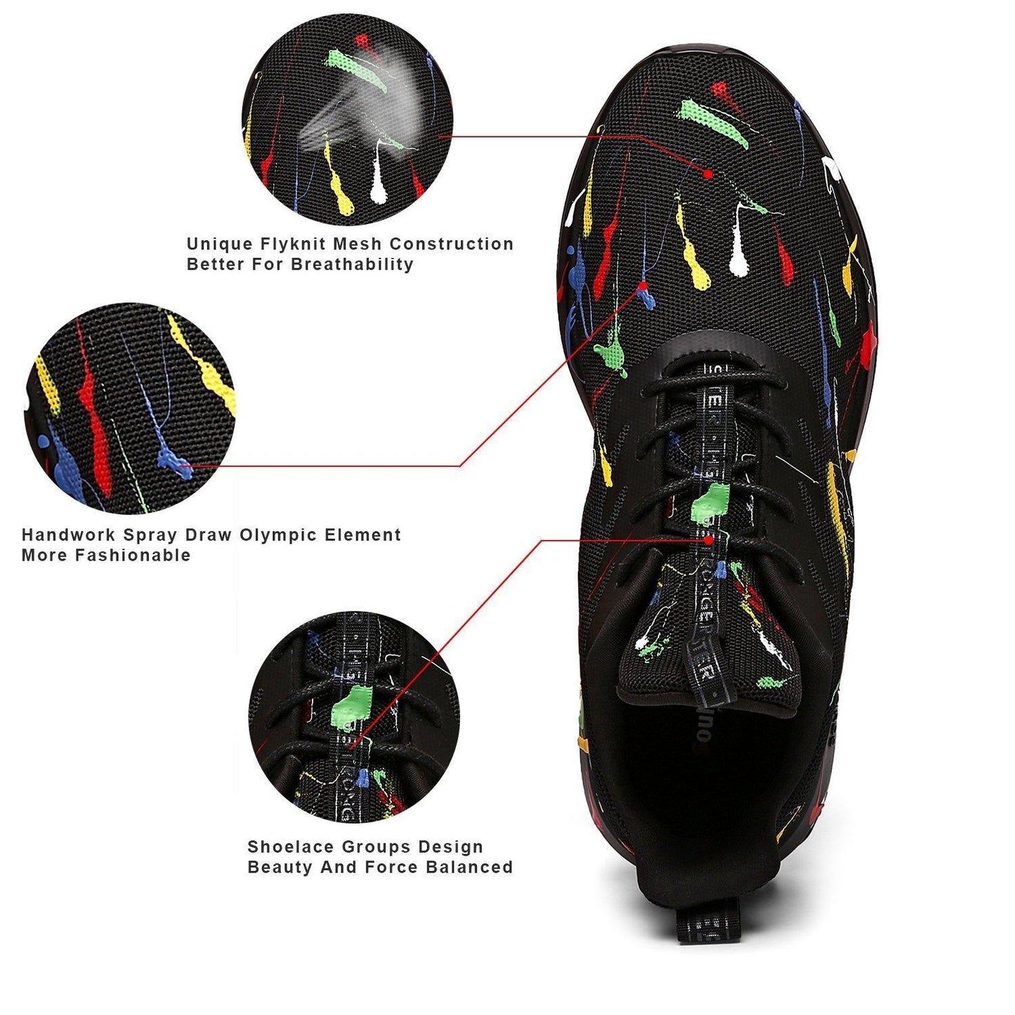 lightweight olympic spray sneaker - Soulsfeng