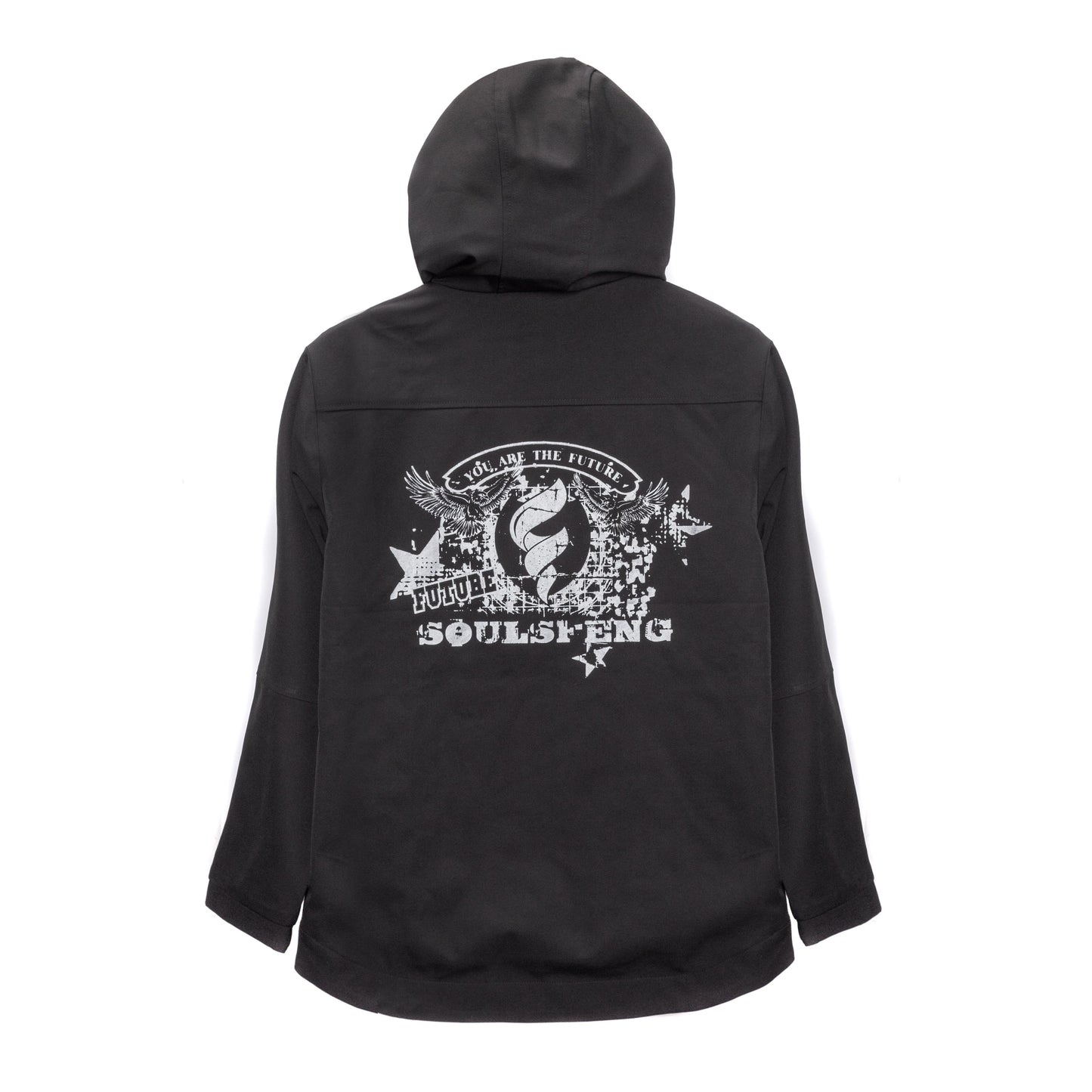 Slant opening hooded storm jacket - Soulsfeng