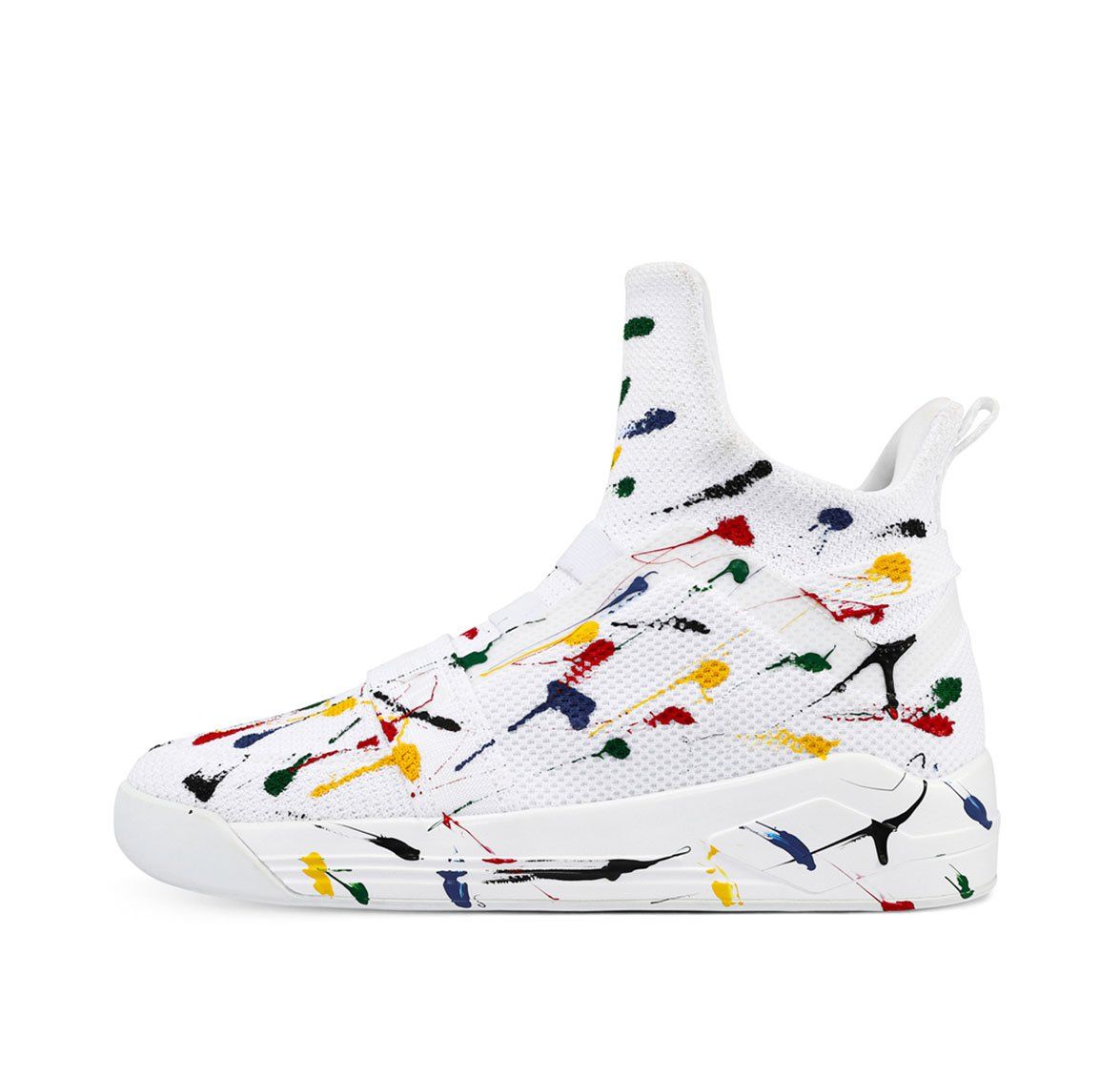 SKYTRACK Mesh Knit High Tops Spray White - Soulsfeng