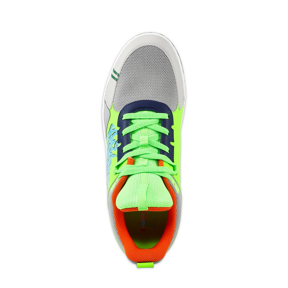 Soulsfeng X Reckone Shark Graffiti Sneaker Green Long - Soulsfeng