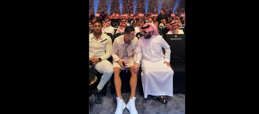 Cristiano Ronaldo wore Skytrack sneakers the Tyson Fury fight.