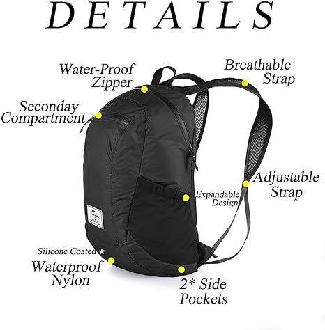 Soulsfeng  TrekLite 18 – Waterproof Foldable Backpack