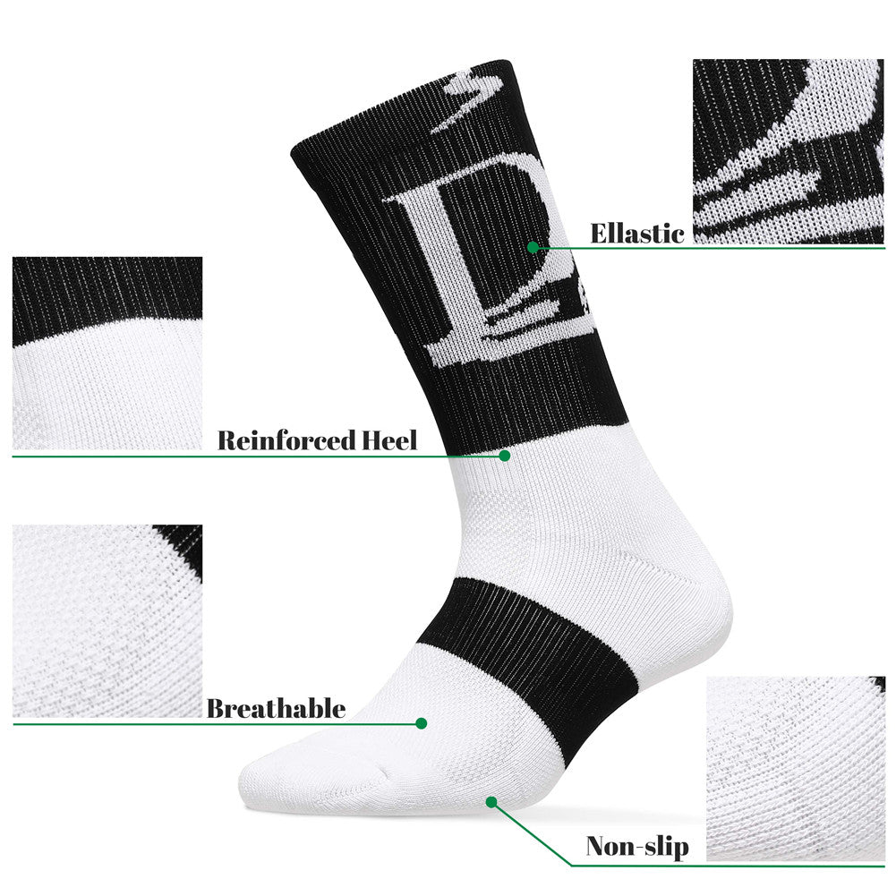 Soulsfeng Basketball Socks Black White