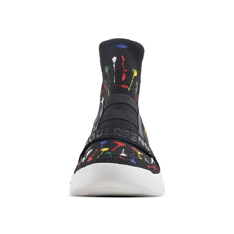 High Top Mesh Knit Spray Sneaker(Black/White) - Soulsfeng
